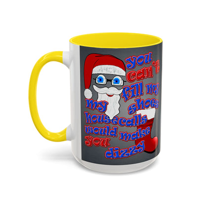 santa's shoes - Accent Mug (grey-light grey)