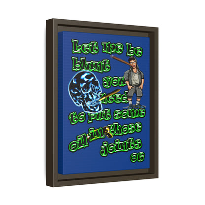 og - framed canvas art (dark blue)