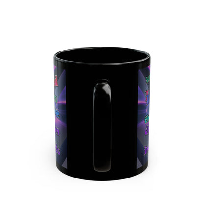 declaration of the independents - Black Mug (grey-pink wave)