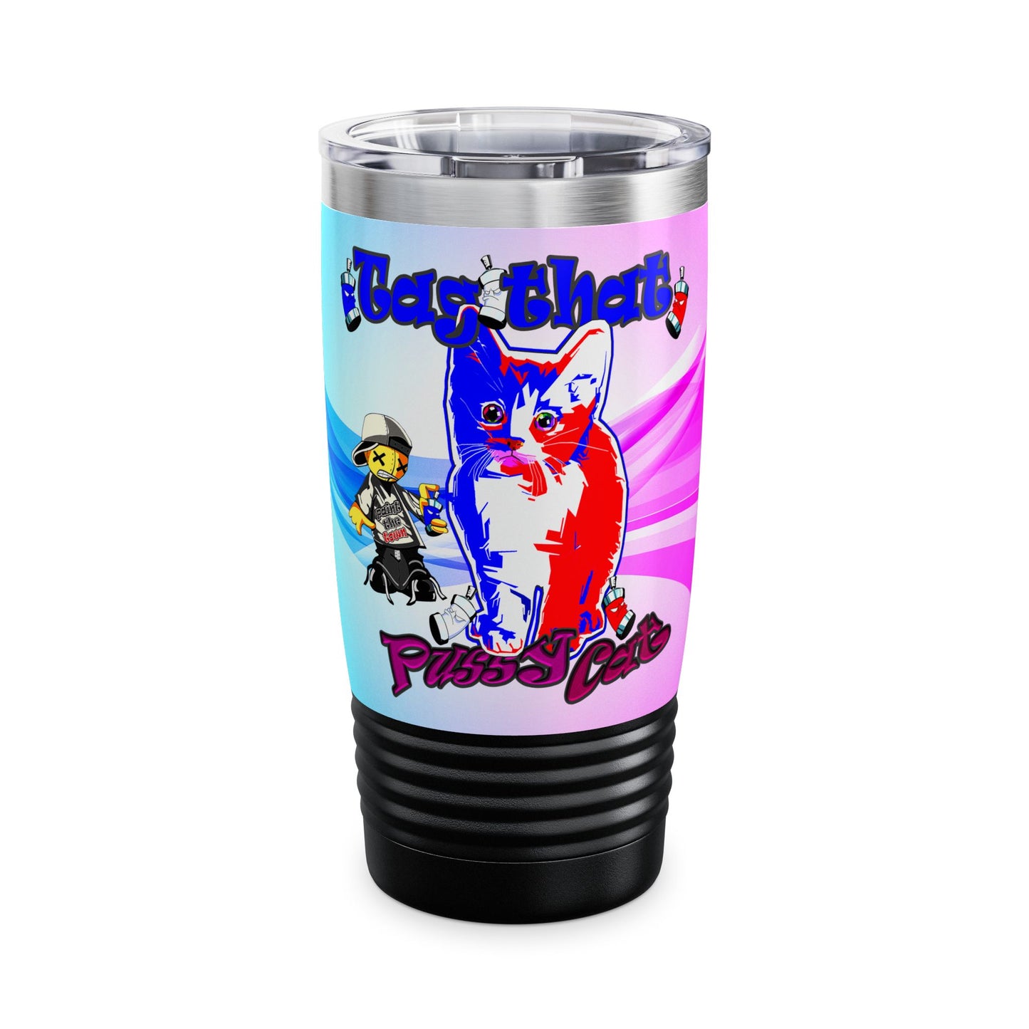 tag that - Ringneck Tumbler, 20oz (light blue-pink wave)