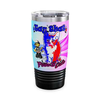 tag that - Ringneck Tumbler, 20oz (light blue-pink wave)