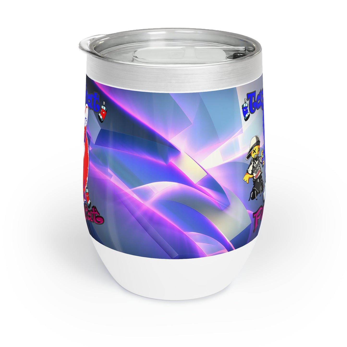tag that - Chill Wine Tumbler (grey-pink wave)