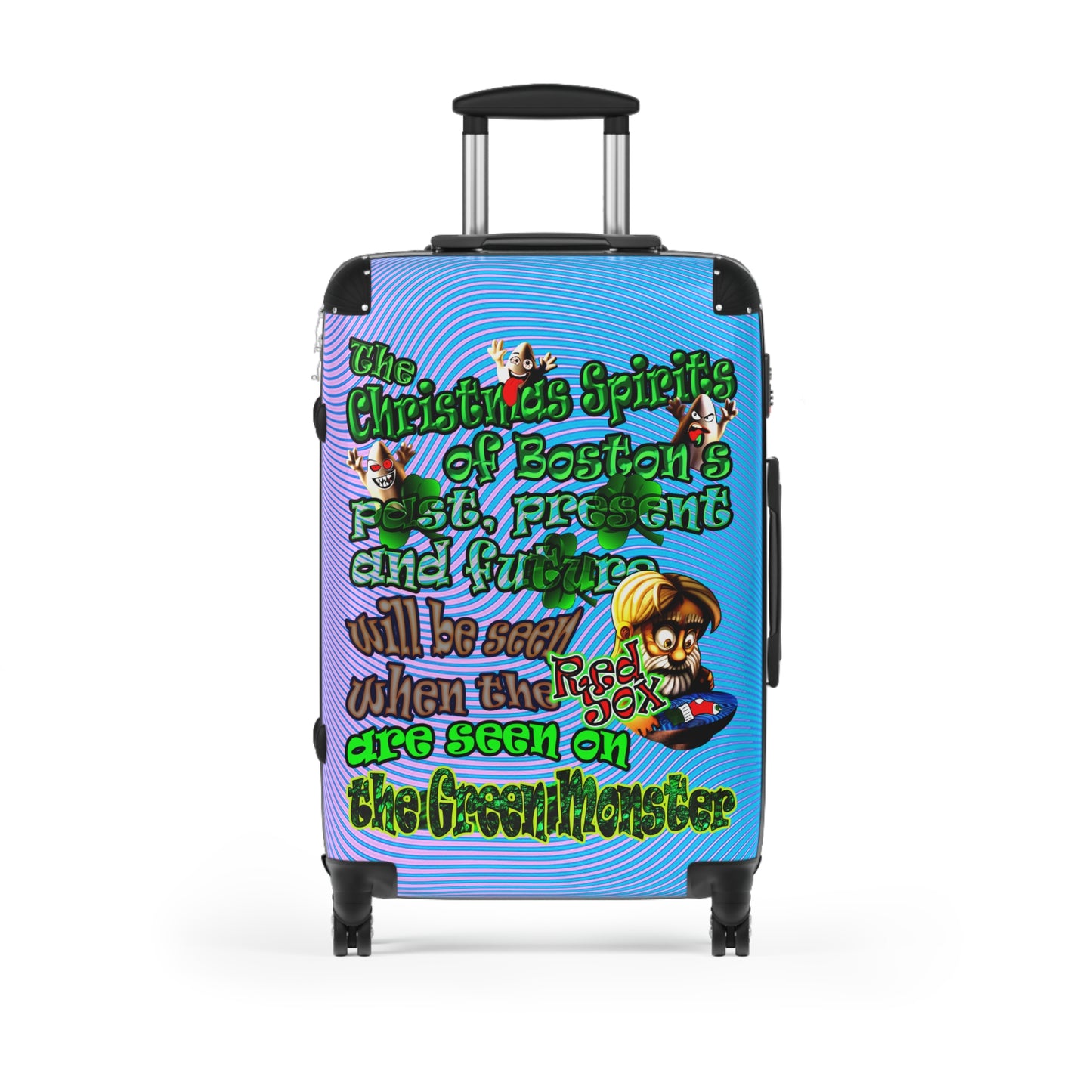 christmas spirits of boston - Suitcase (light blue-purple wave)