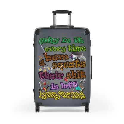 the bum's shit - Suitcase (grey-light grey)
