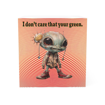 I don't care that your green - note cube (yellow-orange wave)