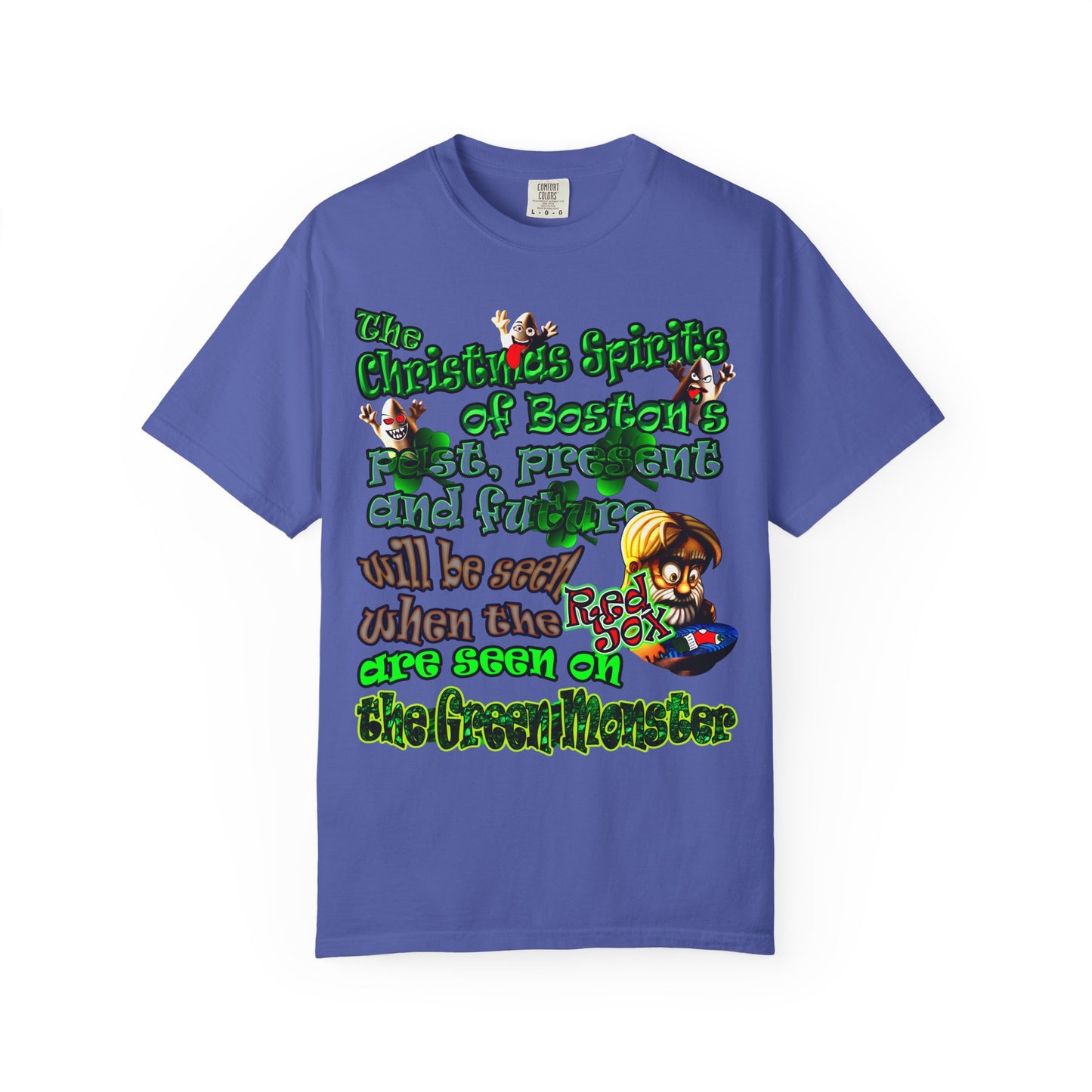 christmas spirits of boston - Unisex Garment-Dyed T-shirt
