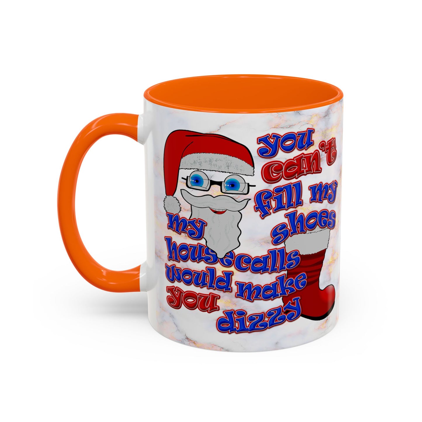 santa's shoes - Accent Mug (white marble)