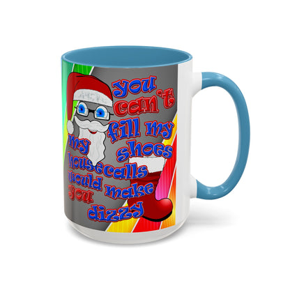 santa's shoes - Accent Mug (rainbow split)
