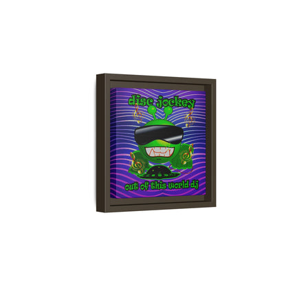 disc jockey - framed canvas art (purple wave)