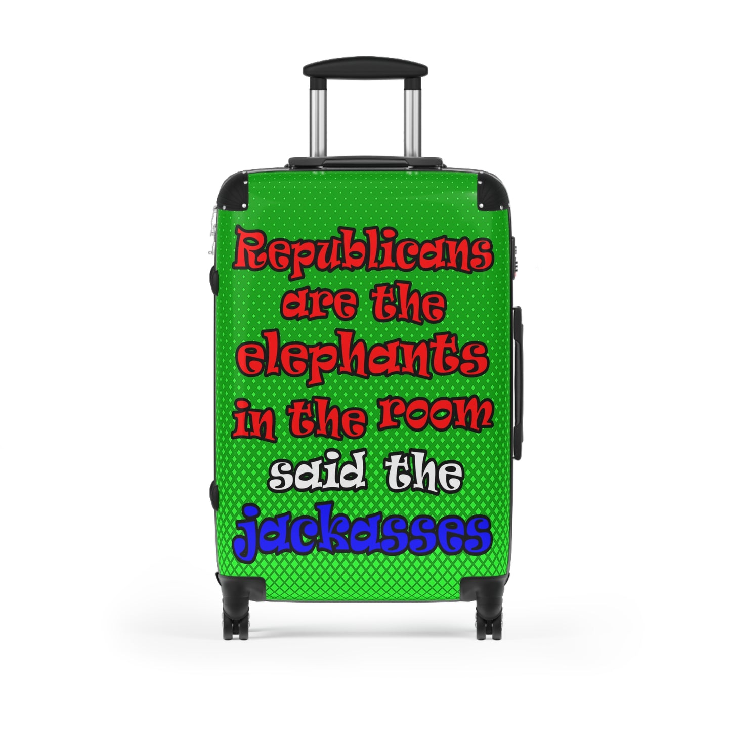 donkeys and elephants - Suitcase (logo green)