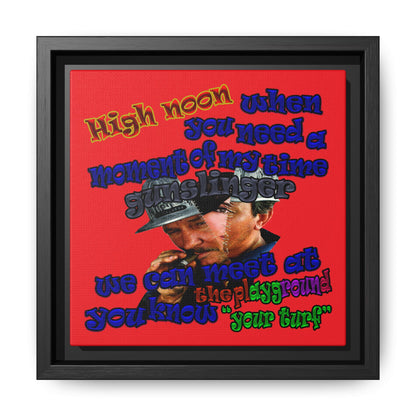high noon - framed canvas art (red)