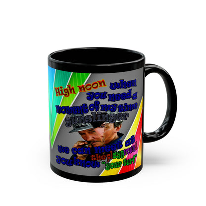 high noon - Black Mug (rainbow split)