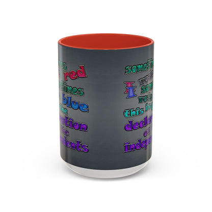 declaration of the independents - Accent Mug (grey-light grey)