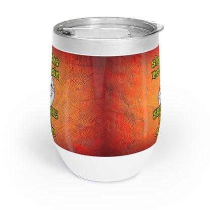 shoot the moon again - Chill Wine Tumbler (burnt orange)