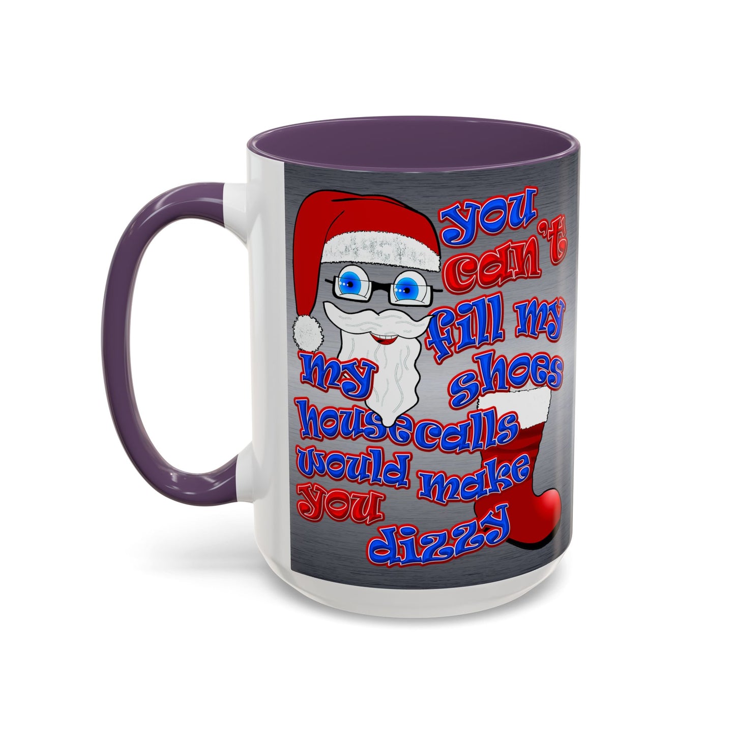 santa's shoes - Accent Mug (brushed nickel)