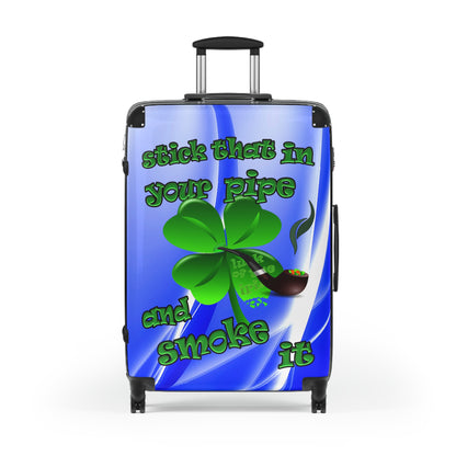 stick that in your pipe and smoke it - Suitcase (blue-white wave)