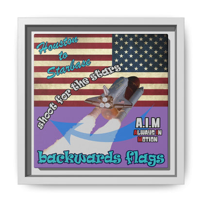 shoot for the stars - framed canvas art (light purple)