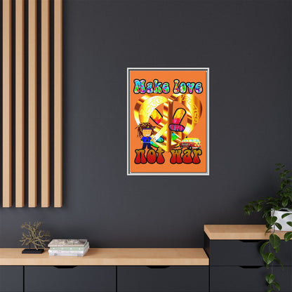 love peace - framed canvas art (crusta)