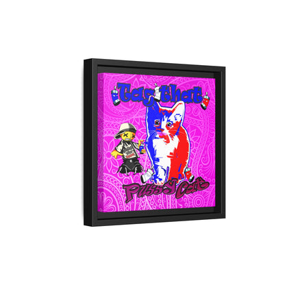 tag that - framed canvas art (pink swirl)