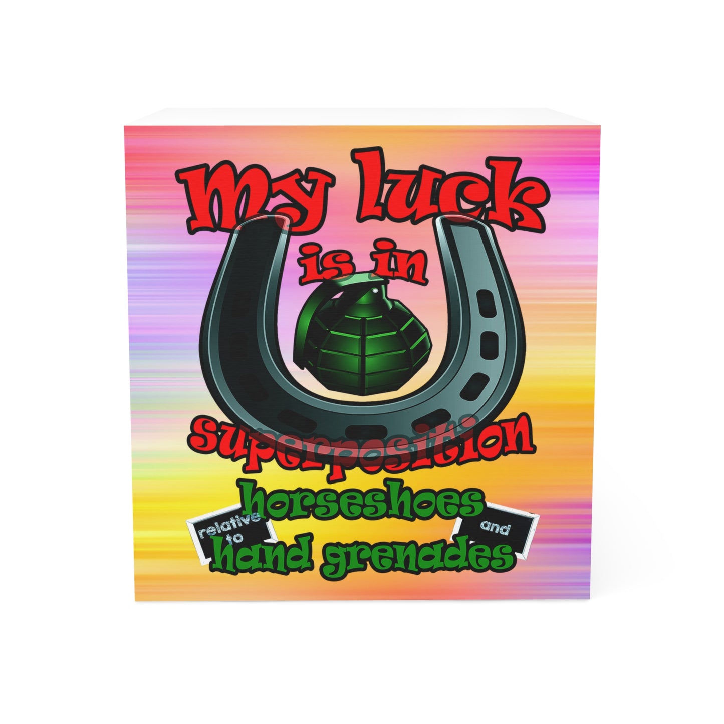 my luck - note cube (color blur)