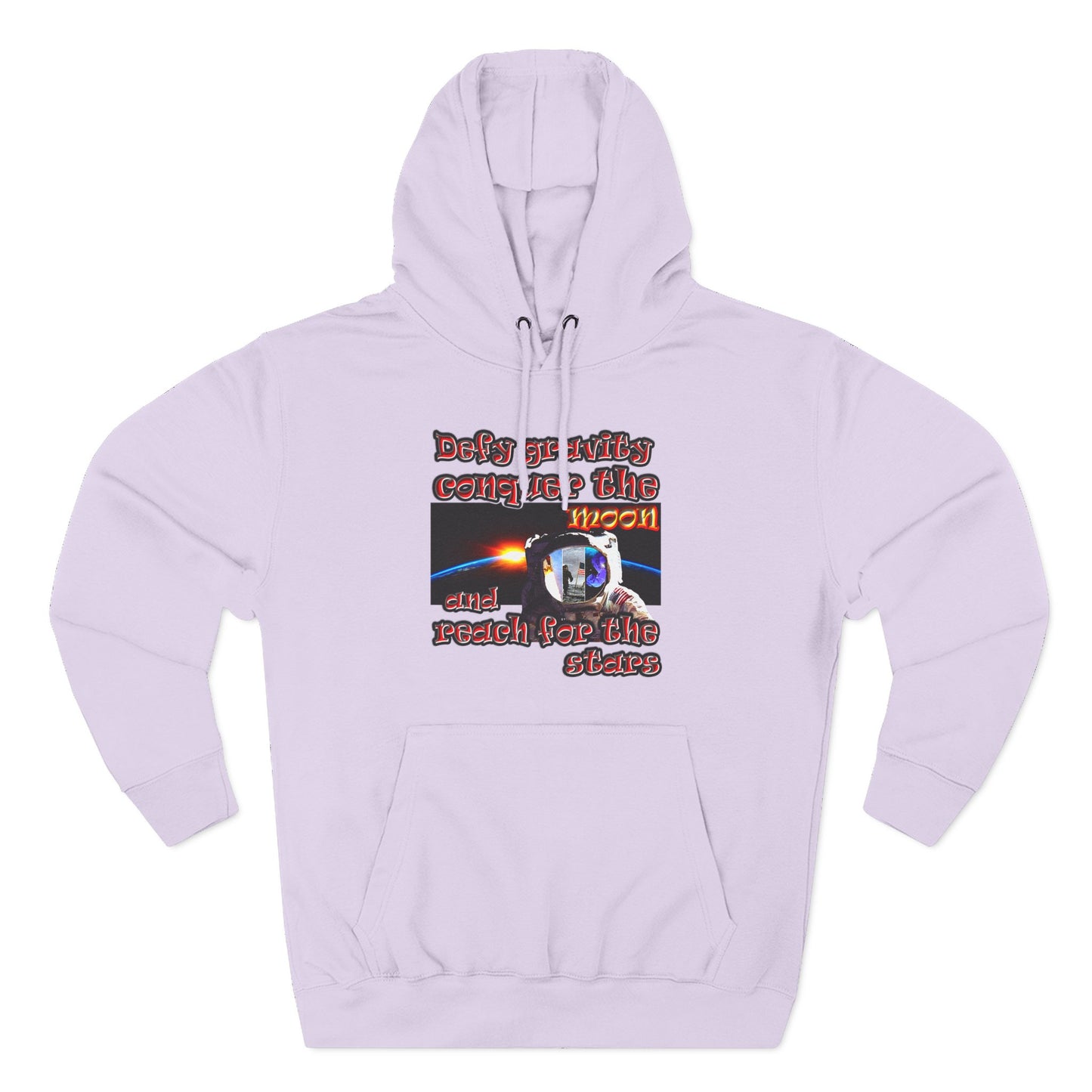 defy conquer reach - Three-Panel Fleece Hoodie