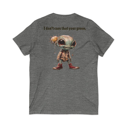 I don't care that your grey - Unisex Jersey Short Sleeve V-Neck Tee