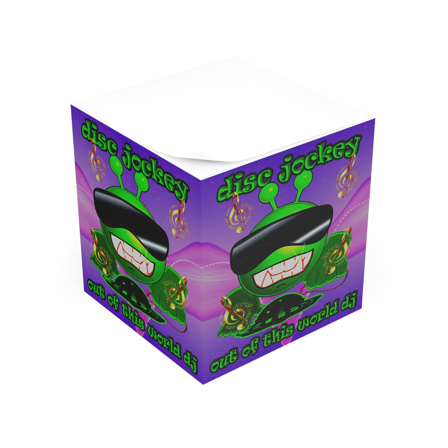 disc jockey - note cube (purple-pink wave)