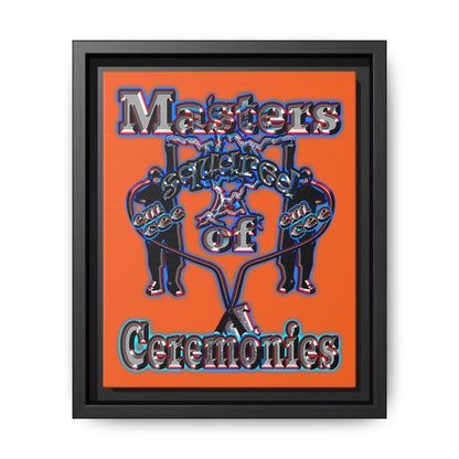 em cee squared - framed canvas art (orange)