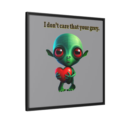 I don't care that your grey - framed canvas art (grey)