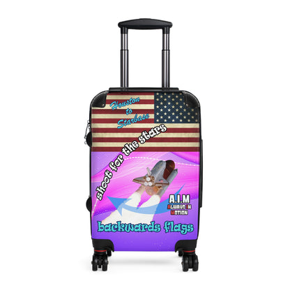shoot for the stars - Suitcase (purple-pink wave)