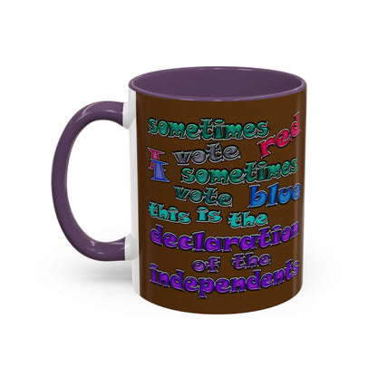 declaration of the independents - Accent Mug (brown)