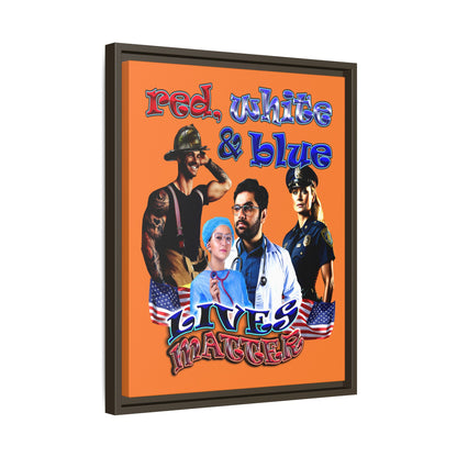 rw&b lives matter - framed canvas art (crusta)