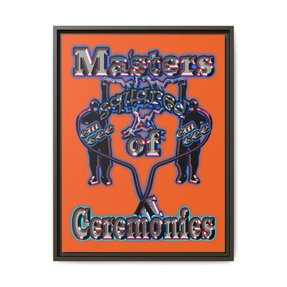 em cee squared - framed canvas art (orange)