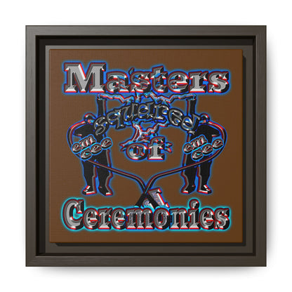 em cee squared - framed canvas art (brown)