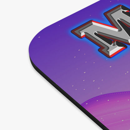 em cee squared - Mouse Pad (Rectangle) (purple-pink wave)