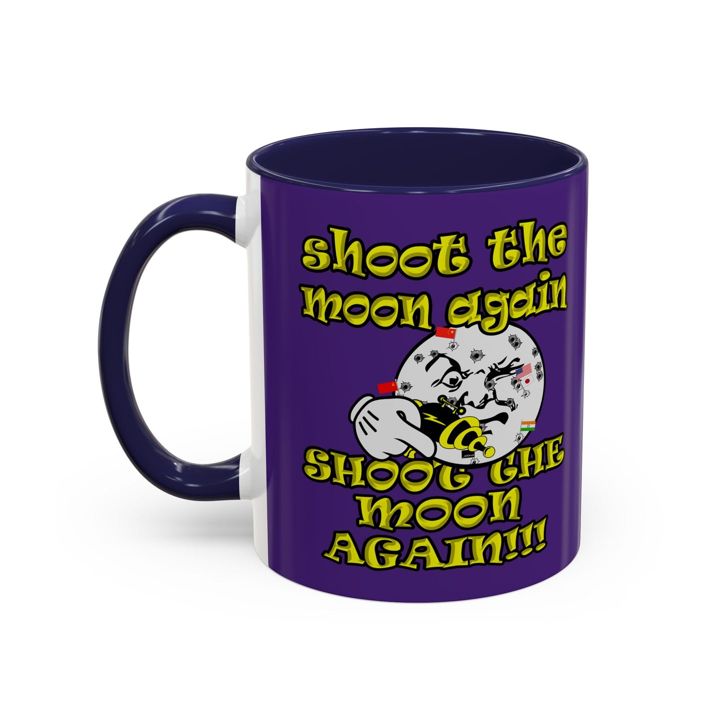 shoot the moon again - Accent Mug (purple)