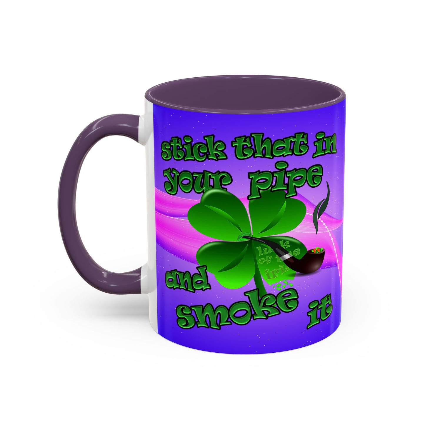 celtics logo - Accent Mug (purple-pink wave)