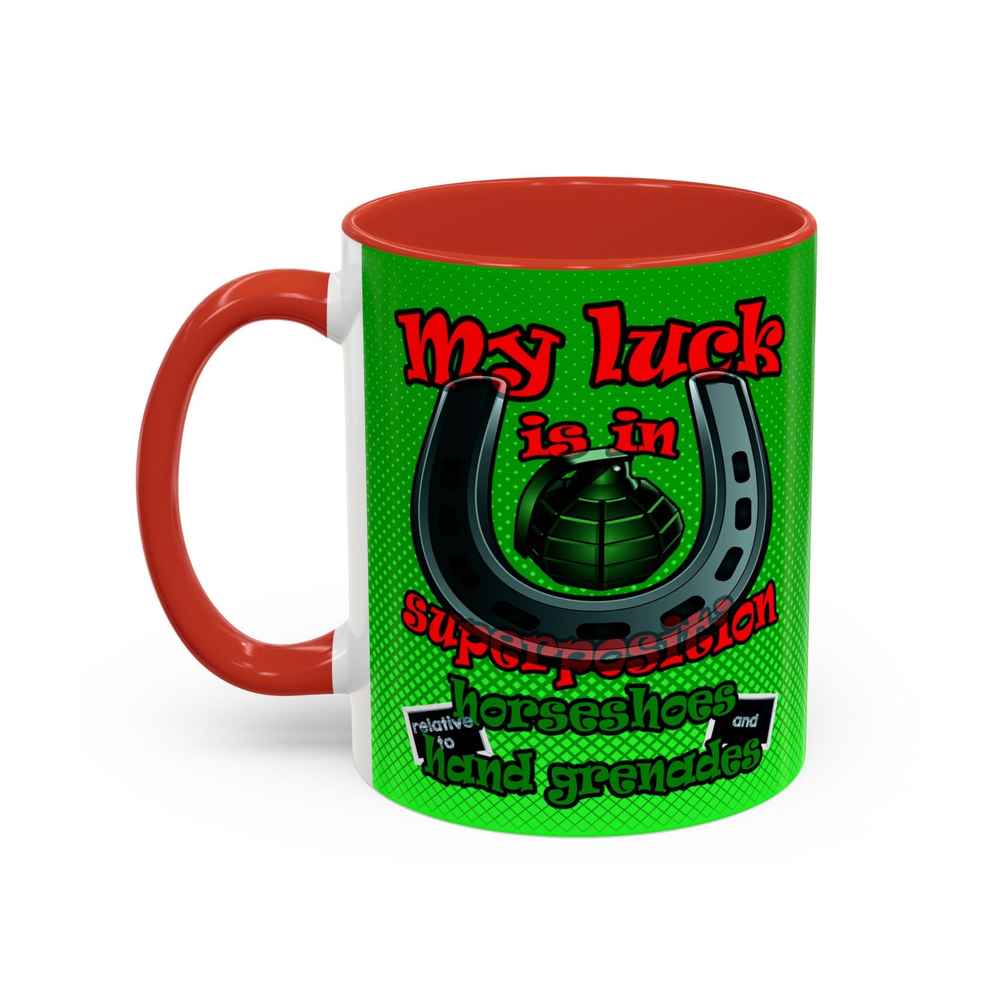 my luck - Accent Mug (logo green)