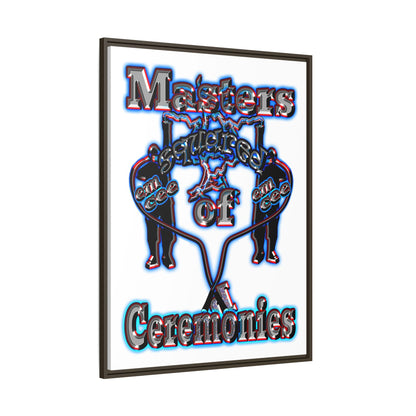 em cee squared - framed canvas art (white)