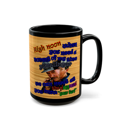 high noon - Black Mug (butterscotch wood finish)