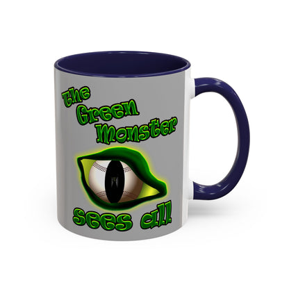 green monster - Accent Mug (light grey)