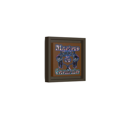 em cee squared - framed canvas art (brown)