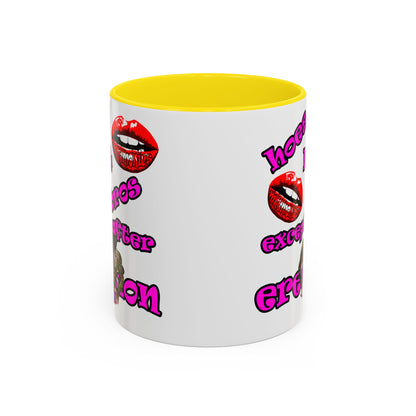 hoes b4 bros - Accent Mug (white)