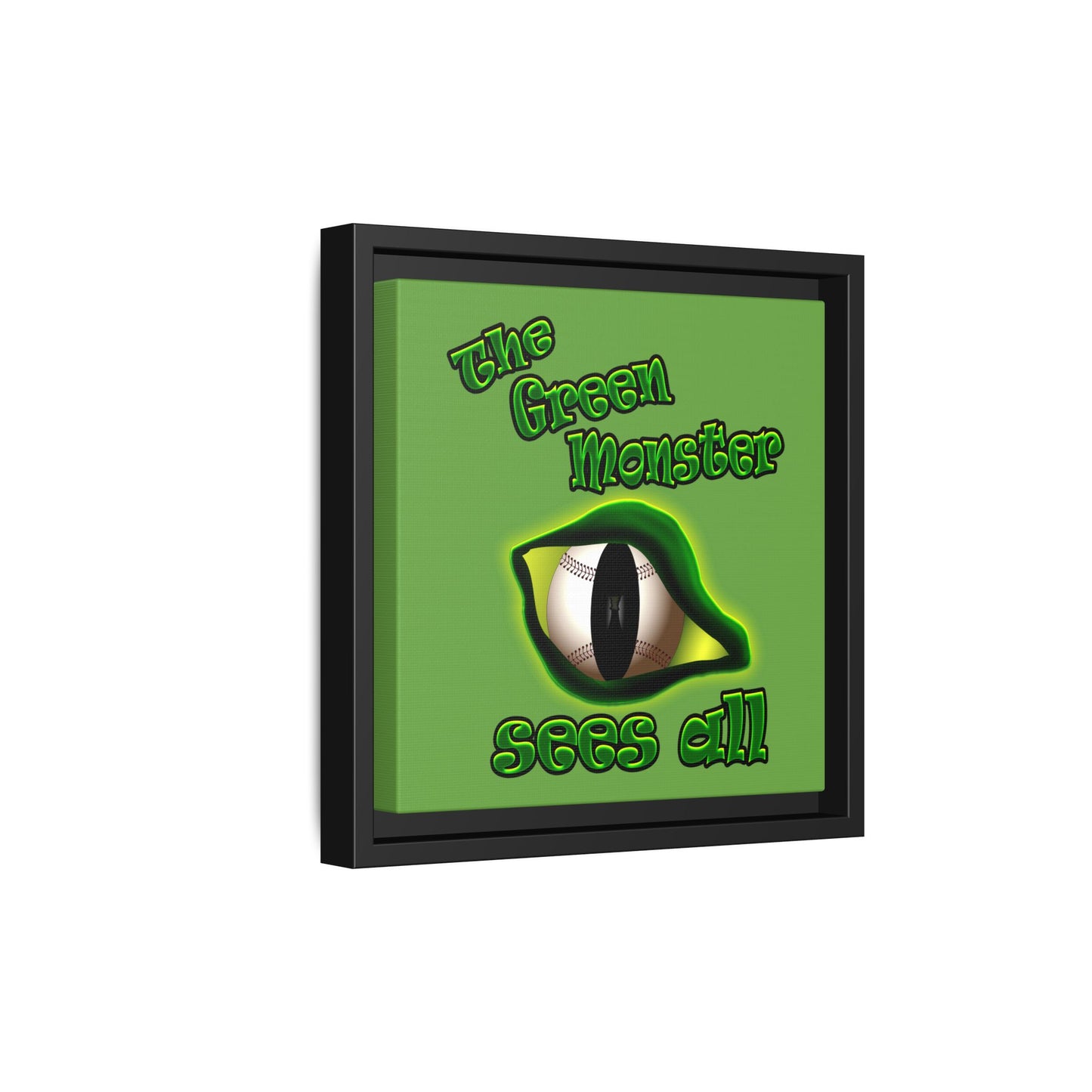 green monster - framed canvas art (green)
