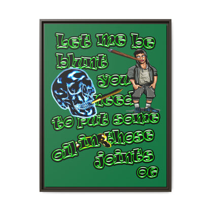 og - framed canvas art (dark green)