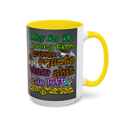 the bum's shit - Accent Mug (grey-light grey)