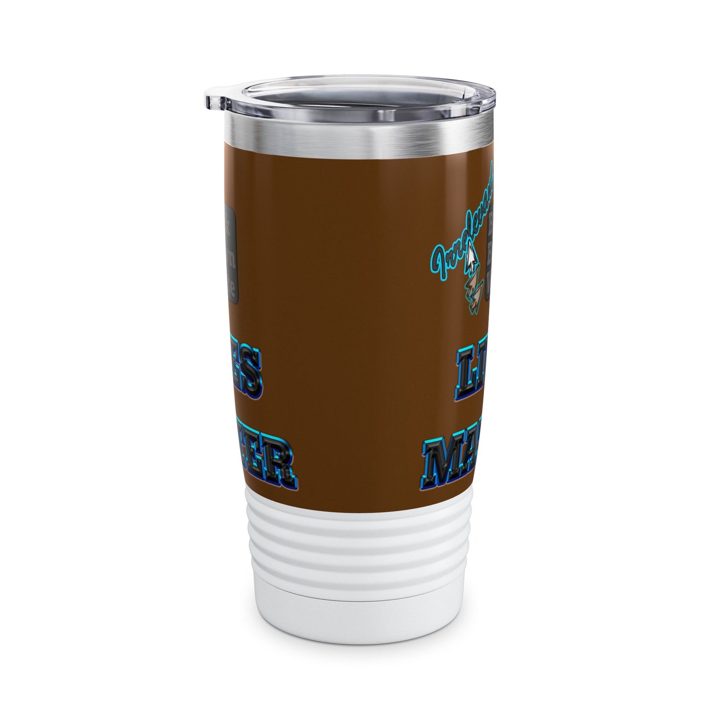 irrelevant - Ringneck Tumbler, 20oz (brown)