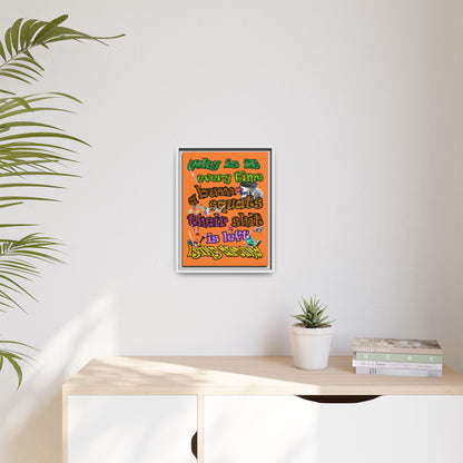 the bum's shit - framed canvas art (crusta)