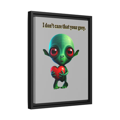 I don't care that your grey - framed canvas art (light grey)