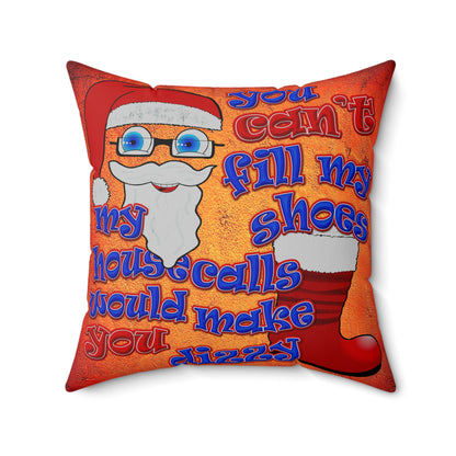 santa's shoes - Spun Polyester Square Pillow - (burnt orange)
